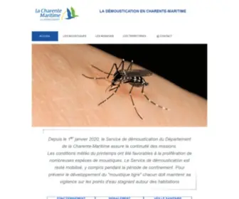 Eidatlantique.eu(Accueil du site Internet du service départemental de démoustication de la Charente) Screenshot