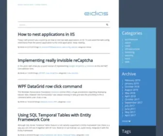 Eidias.com(Technical blog for programmers and by programmers) Screenshot