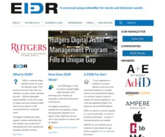 Eidr.org(Media & Entertainment Services Alliance (MESA)) Screenshot