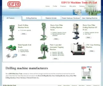 Eifcomachinetools.com(Drilling machine manufacturers) Screenshot