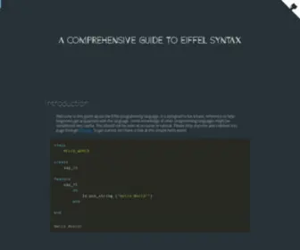 Eiffel-Guide.com(Eiffel Syntax Guide) Screenshot