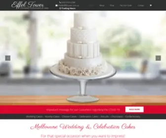 Eiffeltower.com.au(Eiffel Tower Cakes) Screenshot