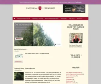 Eigensinn-Lebenslust.de(Eigensinn & Lebenslust von Yvonne Rubin) Screenshot