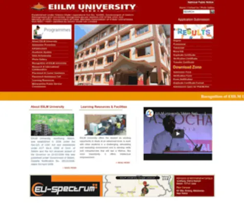 Eiilmuniversity.co.in(EIILM University) Screenshot
