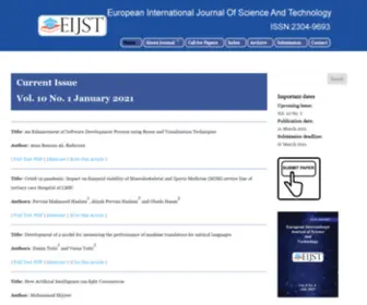 Eijst.org.uk(European International Journal of Science and Technology) Screenshot