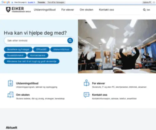 Eiker.vgs.no(Videregående) Screenshot