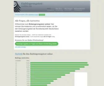 Einbuergerungstest-Online.eu(Einbürgerungstest online) Screenshot