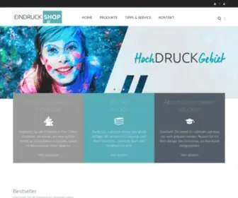 Eindruckshop.de(Online-Druckerei: einfach drucken in hoher Qualität) Screenshot