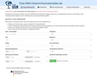 Eine-Welt-Unterrichtsmaterialien.de(Eine-Welt-Unterrichtsmaterialien Datenbank) Screenshot