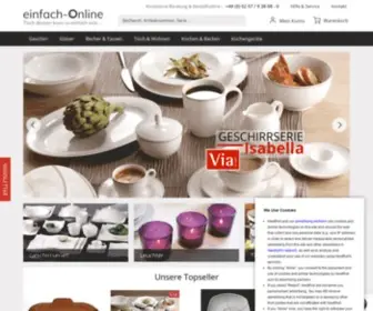 Einfach-Online.de(Geschirr & Porzellan von Ritzenhoff & Breker) Screenshot