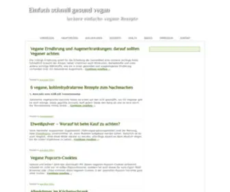 Einfach-SChnell-Gesund-Vegan.de(Einfach schnell gesund vegan) Screenshot