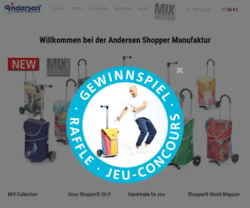 Einkaufstrolley.de(Willkommen / Andersen Shopper® Manufaktur) Screenshot