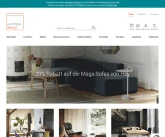 Einrichten-Design.at(Designermöbel und Leuchten bei einrichten) Screenshot