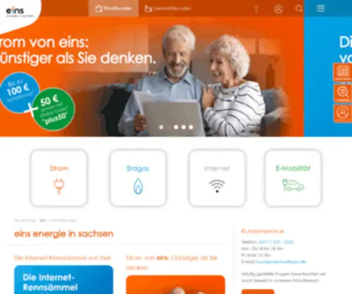 Eins-Energie.de(Eins energie) Screenshot
