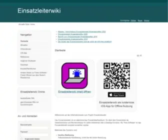 Einsatzleiterwiki.de(Willkommen auf der Informationsseite zum Projekt Einsatzleiterwiki) Screenshot