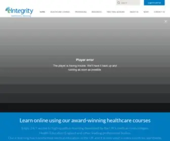 Eintegrity.org(Award-winning online healthcare courses) Screenshot