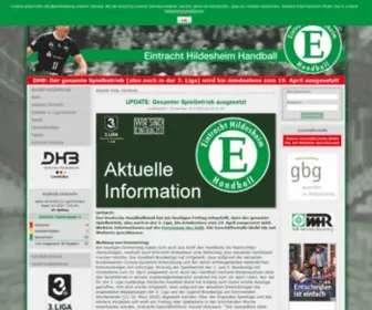 Eintracht-Handball.de(HC Eintracht Hildesheim) Screenshot