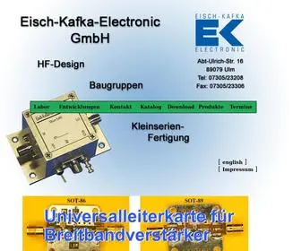 Eisch-Electronic.com(Eisch-Kafka-Electronic GmbH) Screenshot
