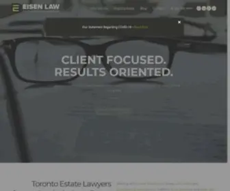 Eisenlaw.ca(Toronto Estate Litigation Lawyer) Screenshot