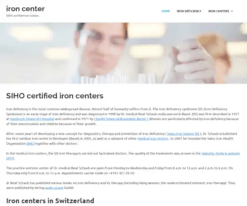 Eisenzentrum.org(SIHO zertifizierte Eisenzentren) Screenshot