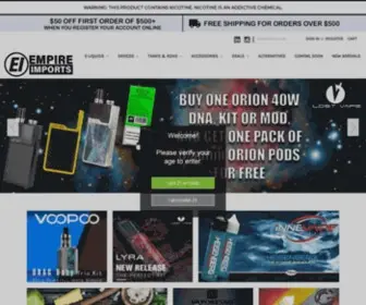 Eivape.com(Empire Imports Wholesale) Screenshot