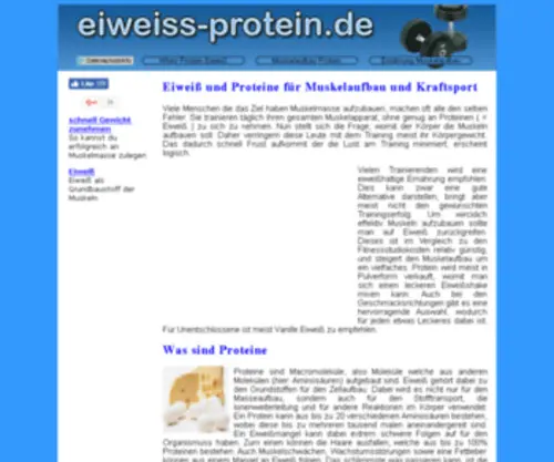 Eiweiss-Protein.de(Eiweiß) Screenshot