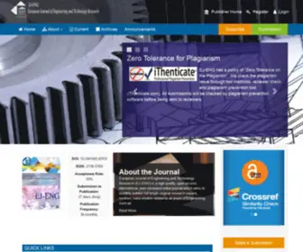 EJ-Eng.org(European Journal of Engineering and Technology Research) Screenshot