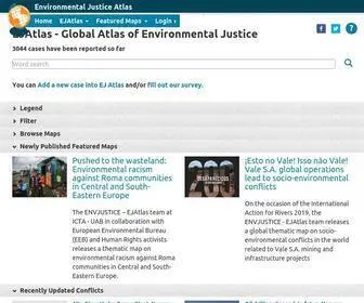 Ejatlas.org(Mapping Environmental Justice) Screenshot