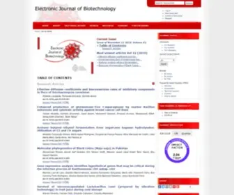 Ejbiotechnology.info(Electronic Journal of Biotechnology) Screenshot