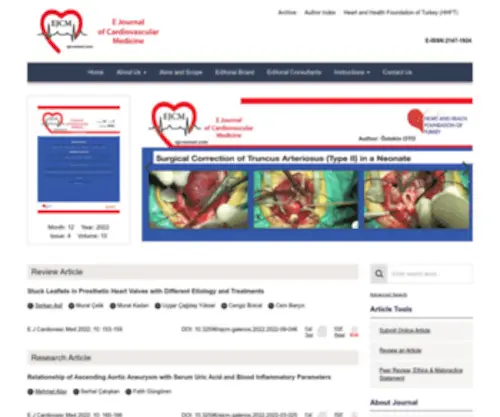 EjcVsmed.com(E Journal of Cardiovascular Medicine) Screenshot