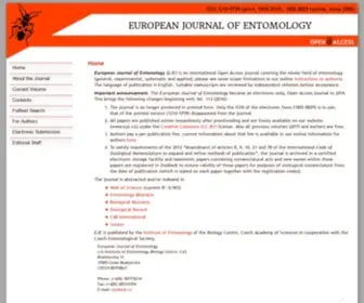 Eje.cz(European Journal of Entomology) Screenshot