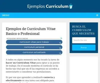 Ejemploscurriculumvitae.com(▷ Ejemplos de Currículum Vitae) Screenshot