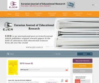 Ejer.com.tr(Eurasian Journal of Educational Research) Screenshot