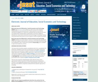 Ejeset.org(Electronic Journal of Education) Screenshot