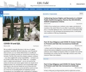 Ejiltalk.org(Blog of the European Journal of International Law) Screenshot