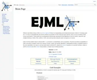 EJML.org(Redirection to EJML Wiki) Screenshot