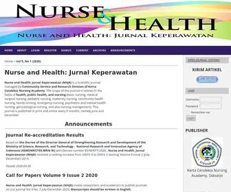 Ejournal-Kertacendekia.id(Nurse and Health) Screenshot