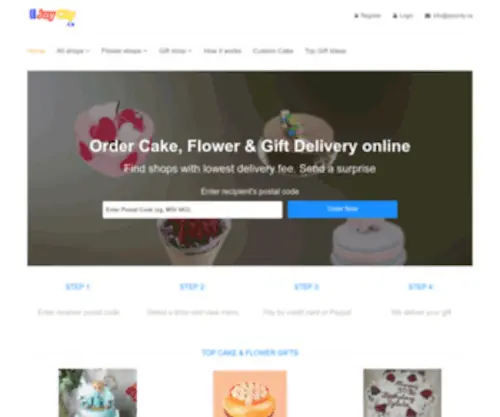 Ejoycity.ca(Cake Flower Delivery in Toronto) Screenshot