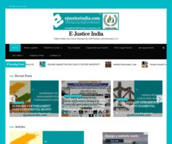 Ejusticeindia.com(E-Justice India) Screenshot