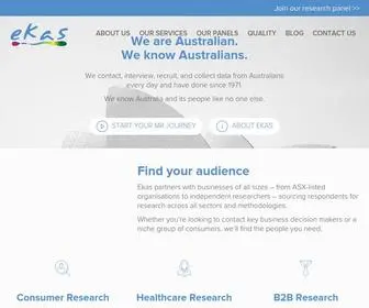 Ekas.com.au(Ekas Marketing Research Company Australia) Screenshot