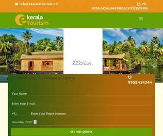 Ekeralatourism.net(Kerala Tour Packages) Screenshot