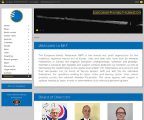 EKF-EU.com(European Kendo Federation) Screenshot