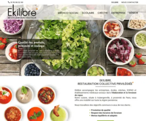 Ekilibre.com(Restauration livrée pour les professionnels en région parisienne) Screenshot