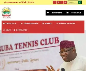 Ekitistate.gov.ng(Official Website of the Government of Ekiti State) Screenshot