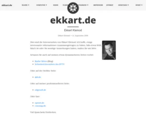 Ekkart.de(Internetseiten von Ekkart Kleinod) Screenshot