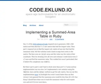 Eklund.io(Eklund) Screenshot