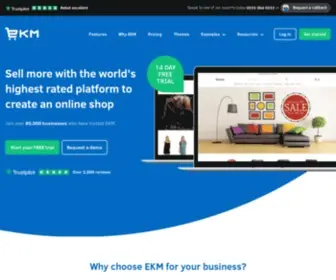 EKM.shop(The Leading UK Ecommerce Website Platform) Screenshot