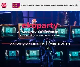 Ekoparty.org(Ekoparty security conference) Screenshot