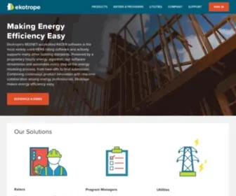 Ekotrope.com(Energy Decisions That Drive Business) Screenshot