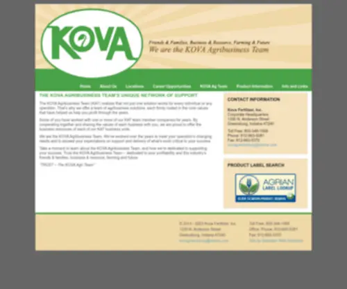 Ekova.com(KOVA Fertilizer) Screenshot